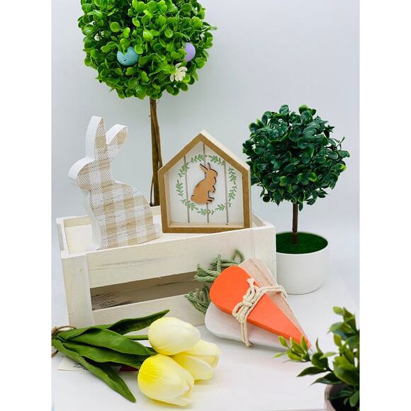 Easter Bunny Carrot Tiered Tray Decor Set of 3 - Picture 1 of 2